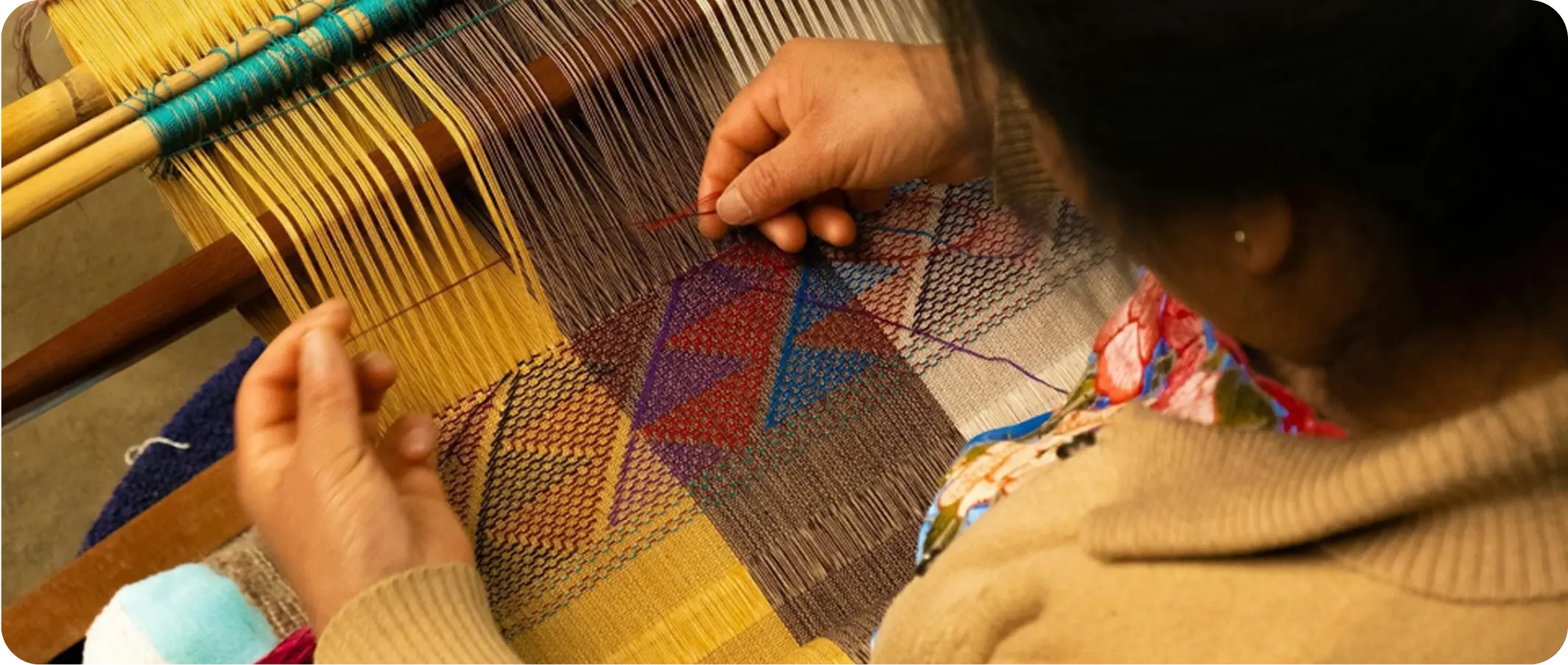 Filipino woman weaving to evoke the big ideal of the La Viña Zarate Law Firm VIsual Identity